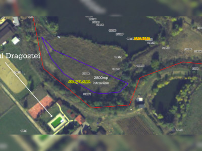 Teren intravilan 2.800 mp, acces din 2 străzi, zona Drumul Dragostei